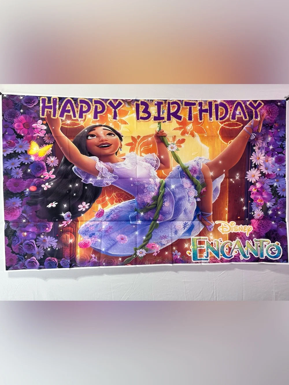 Encanto Happy Birthday Party Backdrop Banner 5x3Ft.